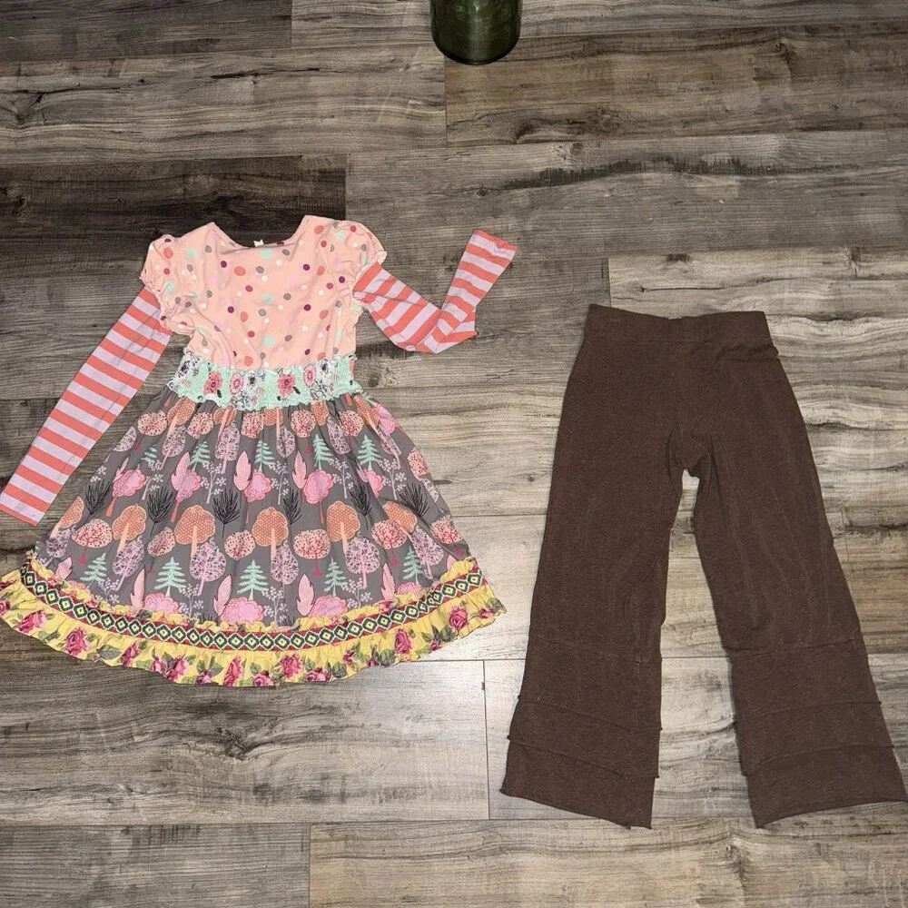 Matilda Jane Collette Maggie Dress And Pants Friends Forever Girls Size 8 - Picture 6 of 7